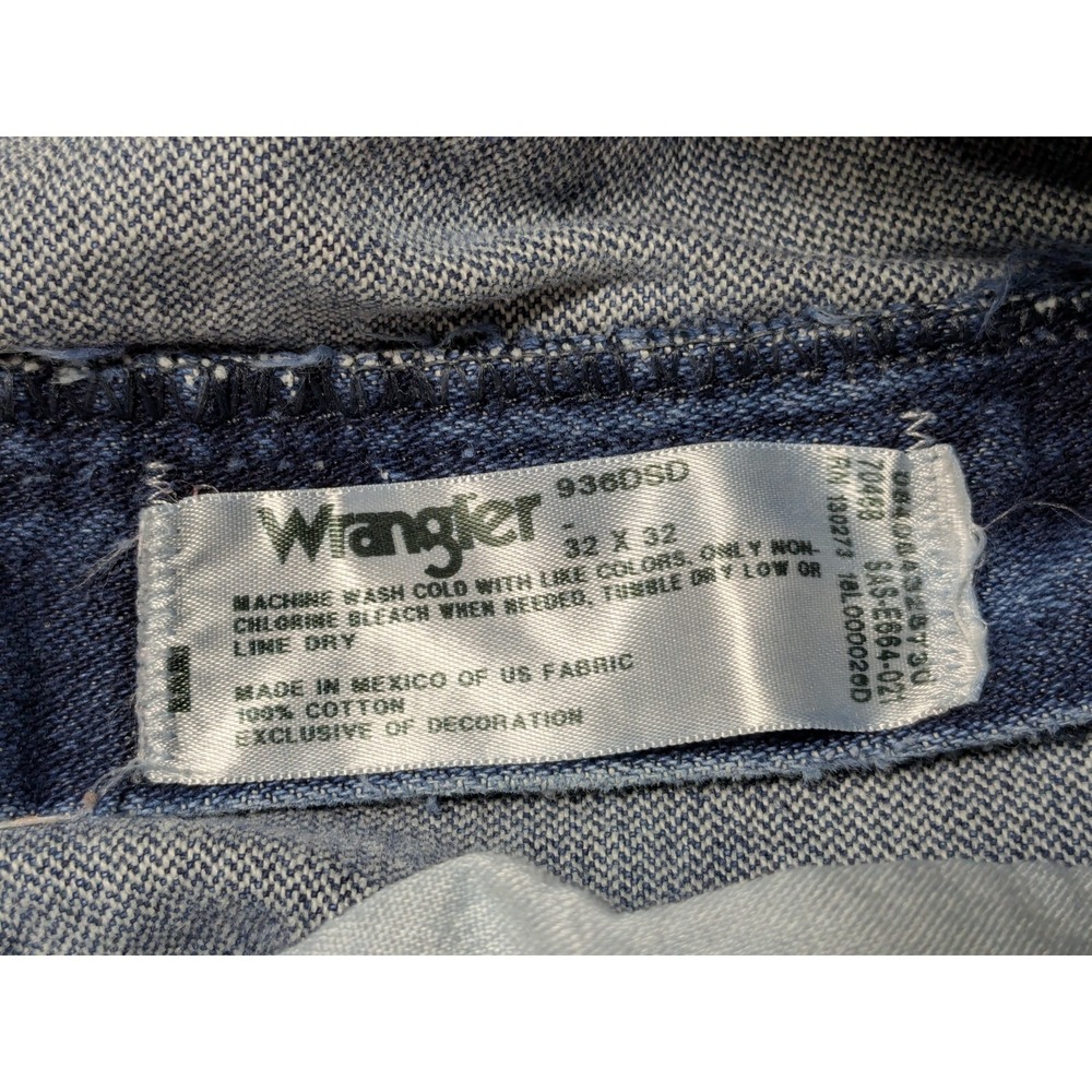 WRANGLER‎ COWBOY CUT Men 32X30 Denim Blue Jeans 936DSD - Picture 8 of 16